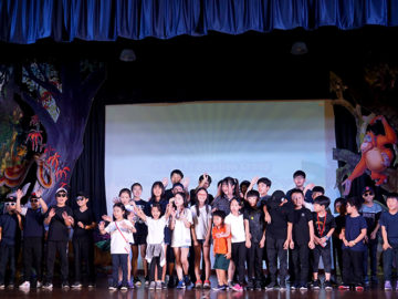 camp kids on stage