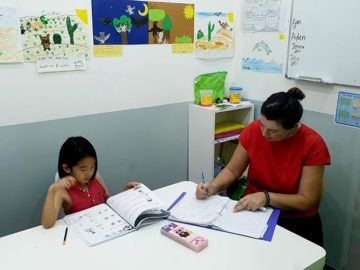 Student and Teacher working